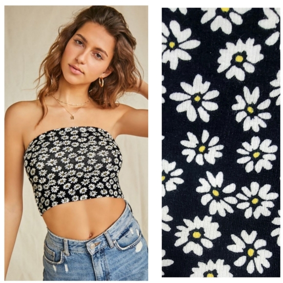 Tops - Floral Stretchy Tube Top